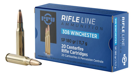 PPU STANDARD RIFLE AMO 308 WIN 180GR SP 20RD (10 BOX CASE) - for sale