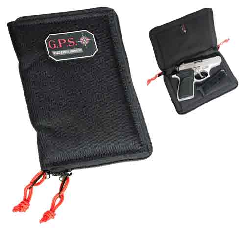 GPS PISTOL SLEEVE MEDIUM LOCKABLE ZIPPER BLACK NYLON - for sale