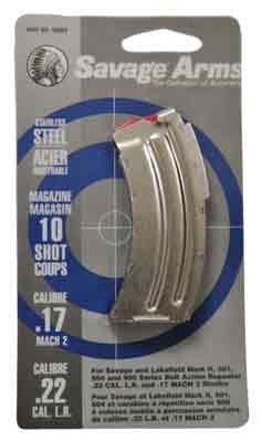 SAVAGE MAGAZINE MKII SERIES .22LR/.17HM2 10RD STAINLESS - for sale