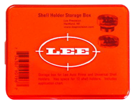 LEE SHELLHOLDER STORAGE BOX EMPTY RED PLASTIC - for sale