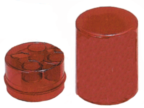 LEE DIE STORAGE BOX FOR 3 DIES ROUND STYLE RED PLASTIC - for sale