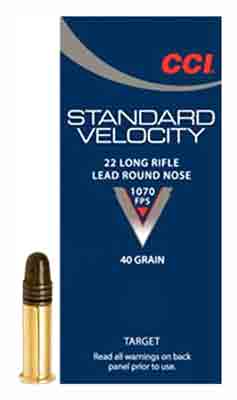 CCI 22LR STANDARD 1070FPS 40GR LEAD-RN 50RD 100BX/CS - for sale