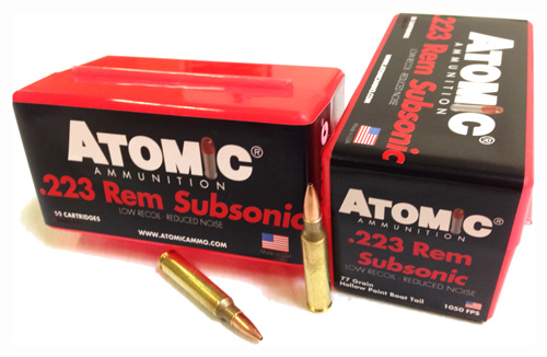 ATOMIC 223 REM SUBSONIC 77GR BTHP 50RD 10BX/CS - for sale