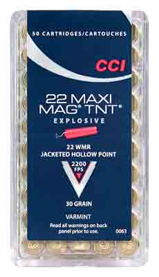 CCI MAXI-MAG 22 WMR 2200FPS 30GR TNT-JHP 50RD 40BX/CS - for sale