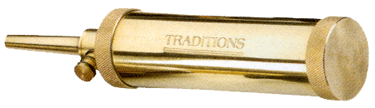 TRADITIONS DELUXE POWDER FLASK BRASS W/30 GRAIN SPOUT - for sale