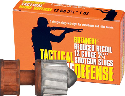BRENNEKE USA REDUCED RECOIL 12GA 2.75" 1OZ SLUG 5RD 50BX/C - for sale