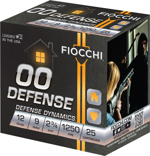 FIOCCHI 12GA. 2.75" 00 BUCK 25-RD BOX - for sale