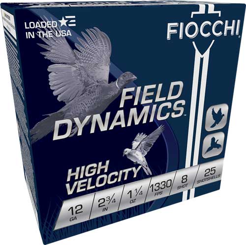 FIOCCHI HV LEAD AMO 12GA 2.75 IN 1 1/4 OZ  #8 1330... - for sale