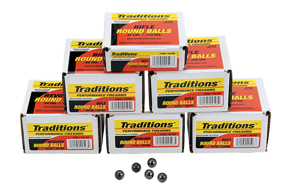 TRADITIONS MUZZLELOADING RIFLE LEAD ROUND BALL 50 CAL 490 DIA 100/ PK ( 6 PER CASE ) - for sale