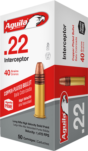 AGUILA INTERCEPTOR 22LR 40GR LEAD-HP 1000RD CASE LOT - for sale