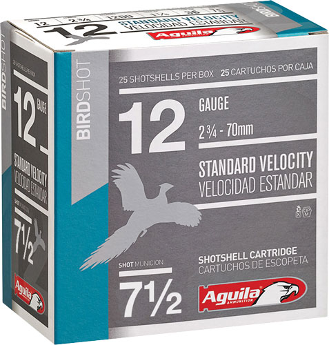 AGUILA FIELD LOAD SHOTSHELL AMO 12GA #7-1/2 3DR 2-3/4 1-1/8 OZ 25RD 1200FPS (10 BOXES PER CASE) - for sale