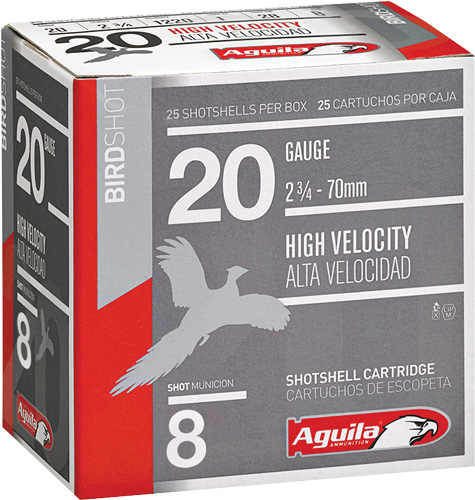 AGUILA SHOTSHELL 20GA 2.75" 1OZ #8 250RD CASE LOT - for sale