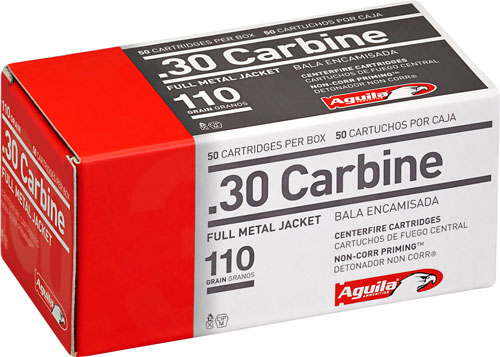 AGUILA AMO 30 CARBINE 110GR FMJ 50RD (20 BOXES PER CASE) - for sale