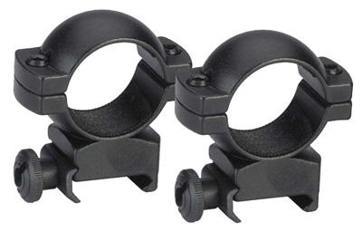 TRADITIONS RINGS 1" WEAVER HIGH MATTE BLACK - for sale
