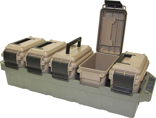 MTM AMMO CAN DARK EARTH/ARMY GREEN 5 CAN CRATE MIN... - for sale