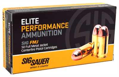 sigarms - Elite Ball - 10mm Auto - AMMO ELITE 10MM FMJFP 180GR 50/BX for sale