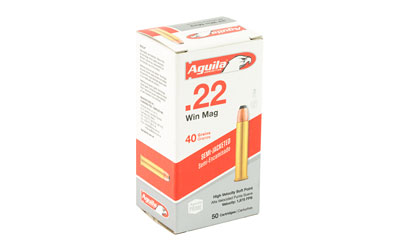 AGUILA 22WMR 1875FPS 40GR JSP 50RD 20BX/CS - for sale