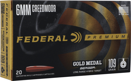 FEDERAL GOLD MEDAL 6MM CM 109G LONG RANGE TARGET 20RD 10BX/CS - for sale