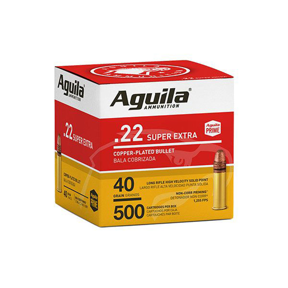 AGUILA 22LR HIGH VEL 1255FPS 40GR PLATED LRN 500RD 4BX/CS - for sale