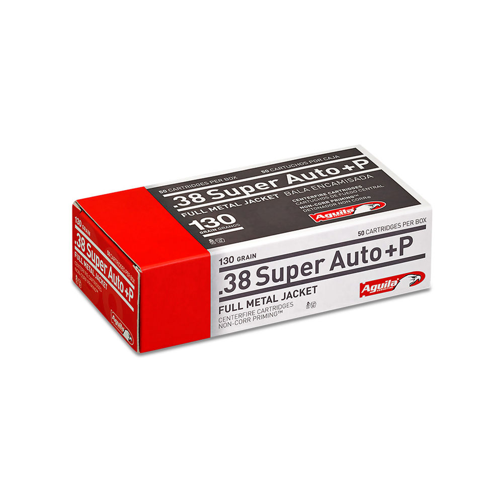 AGUILA 38 SUPER AUTO +P 130GR 50RD 20BX/CS FMJ - for sale