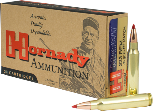 Hornady - Match - .223 Remington - AMMO MATCH 223 REM 73 GR ELD 20/BX for sale