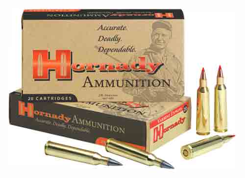 HORNADY VARMINT EXPRESS AMO 22-250 REM 55GR V-MAX 20RD (10 BOX CASE) - for sale