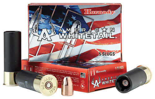 HORNADY AMERICAN WHITETAIL AMO 12GA 2.75 IN 325GR INTERLOCK SLUG 5RD (20 BOX CASE) - for sale