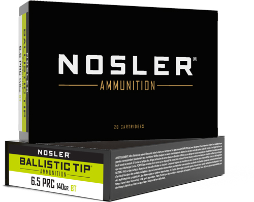 NOSLER BT 6.5 PRC 140GR BALLISTIC TIP 20RD 10BX/CS - for sale