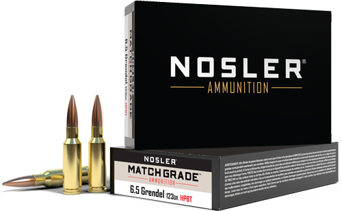 NOSLER MATCH GRADE 6.5GRENDEL 123GR BTHP 20RD 10BX/CS - for sale