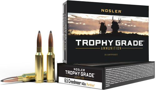 NOSLER TROPHY GRADE 6.5CM 20RD 10BX/CS 140GR PARTITION - for sale