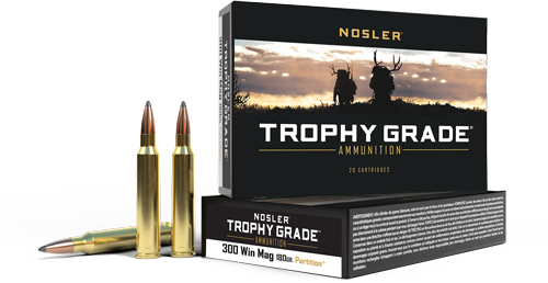 NOSLER TROPHY GRADE 300WM 180G 20RD 10BX/CS PARTITION - for sale