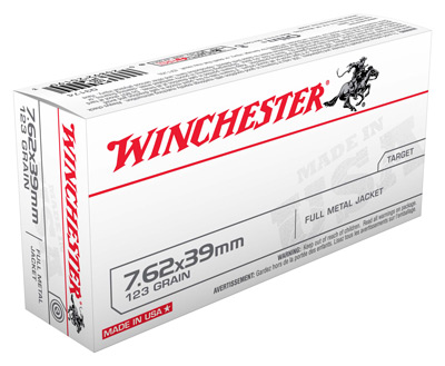 WINCHESTER USA 7.62X39 123GR FMJ 20RD 10BX/CS - for sale