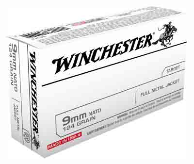 WINCHESTER NATO 9MM LUGER 50RD 10BX/CS 124GR FMJ-RN - for sale
