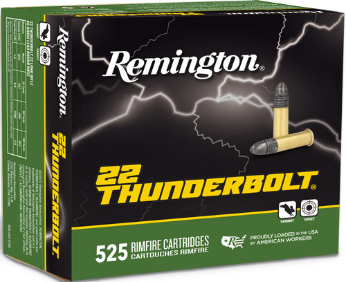 REMINGTON THUNDERBOLT 22LR 40GR LEAD-RN 525RD 12BX/CS - for sale