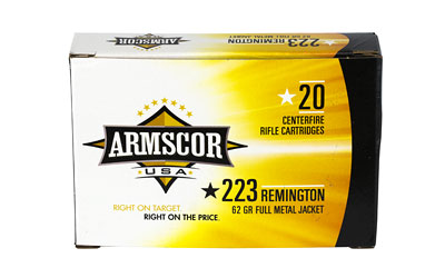 ARMSCOR 223 REM 62GR FMJ 20RD 50BX/CS - for sale