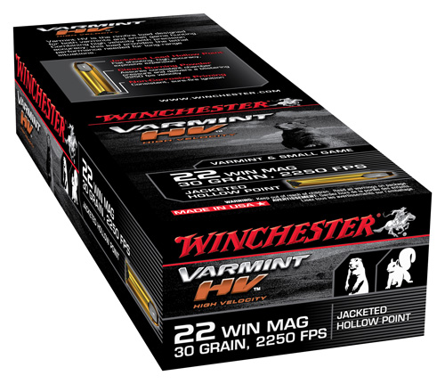 WINCHESTER SUPREME 22 WMR 2250FPS 30GR JHP 50RD 40BX/CS - for sale