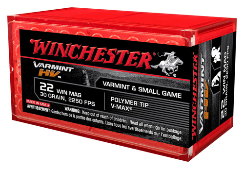 WINCHESTER VARMINT HV AMO 22 WMR 30GR V-MAX 50RD (... - for sale