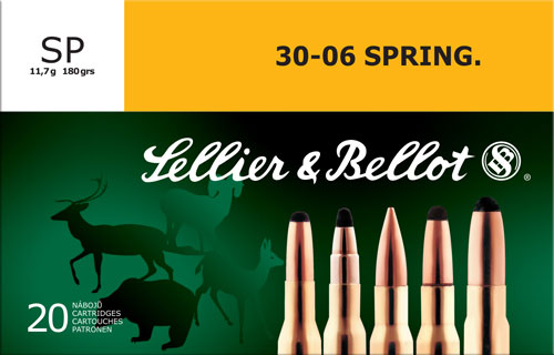 sellier & bellot ammunition - Rifle - .30-06 - RIFLE 30-06 SPR 180GR SP 20RD/BX for sale