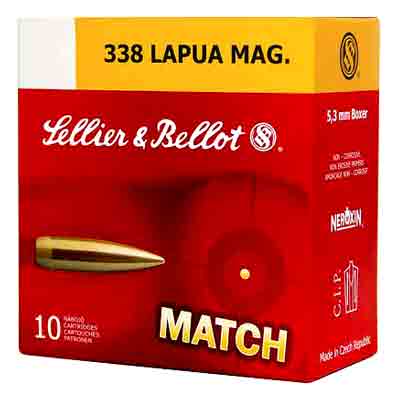 S&B 338 LAPUA MAG MATCH 250GR BTHP 10RD 10BX/CS - for sale