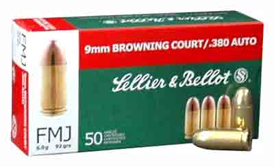 sellier & bellot ammunition - Handgun - .380 Auto - HANDGUN 380 AUTO 92GR FMJ 50RD/BX for sale