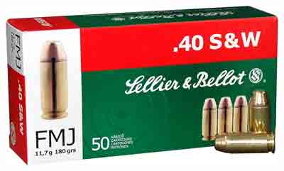 sellier & bellot ammunition - Handgun - .40 S&W - HANDGUN 40 S&W 180GR FMJ 50RD/BX for sale