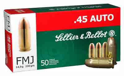 S&B 45 ACP 230GR FMJ-RN 50RD 20BX/CS - for sale