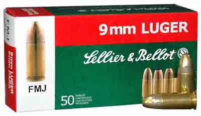 sellier & bellot ammunition - Handgun - 9mm Luger - HANDGUN 9MM LUG 124GR FMJ 50RD/BX for sale