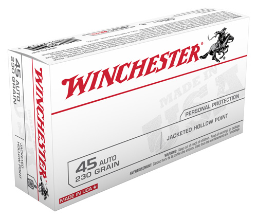 WINCHESTER USA 45ACP 230GR JHP 50RD 10BX/CS - for sale