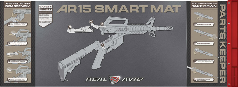 REAL AVID SMART MAT AR15 W/ PARTS KEEPER 43"X16" NEOPRENE - for sale