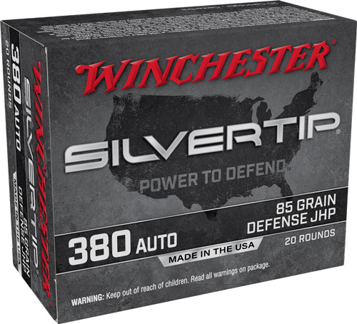 WINCHESTER SILVERTIP 380ACP 85GR SILVERTIP HP 20RD 10BX/CS - for sale