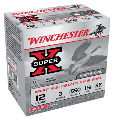 WINCHESTER XPERT 12GA 3" 1550F STEEL BB 1-1/8OZ 25RD 10BX/CS - for sale
