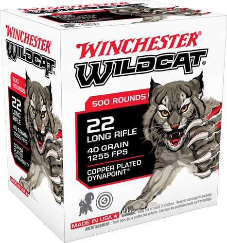 WINCHESTER RIMFIRE AMO WILDCAT 22LR LRN 40GR 500RD... - for sale