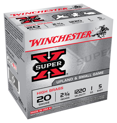 WINCHESTER SUPER-X 20GA 2.75" 1220FPS 1OZ #5 25RD 10BX/CS - for sale