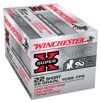 WINCHESTER SUPER-X 22 SHORT 1095FPS 29GR LRN 50RD 100BX/CS - for sale